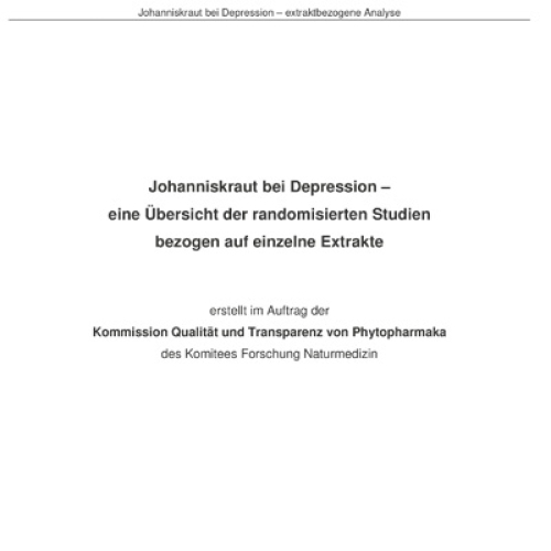 Johanniskraut Metaanalyse