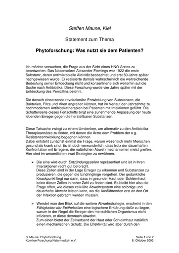 Prof  Maune Statement Okt  2003