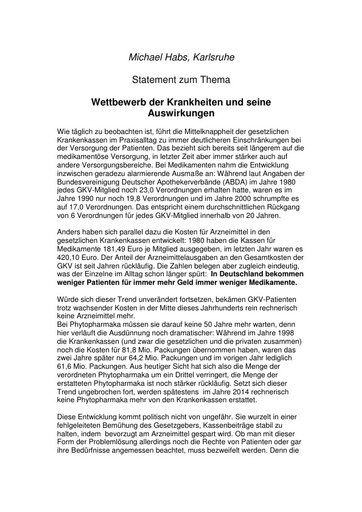 Prof  Habs Statement  Febr  2003