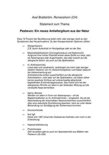 Prof  Brattström Statement Mai 2003