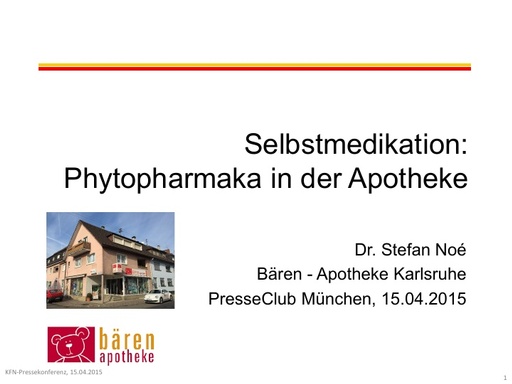 Dr Stefan Noé Präsentation