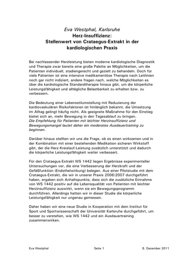 Dr Westphal Statement