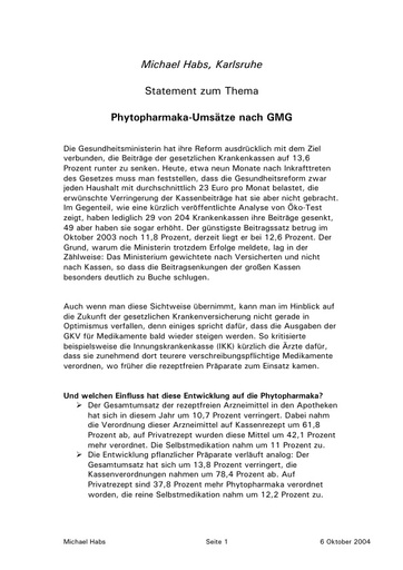 Prof  Habs Statement Okt  2004