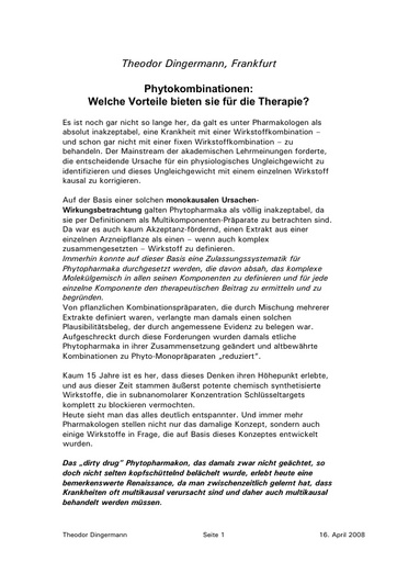 Statement Dingermann