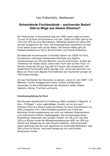 Frühschütz Statement