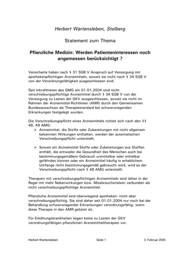 RA Wartensleben Statement Febr  2005