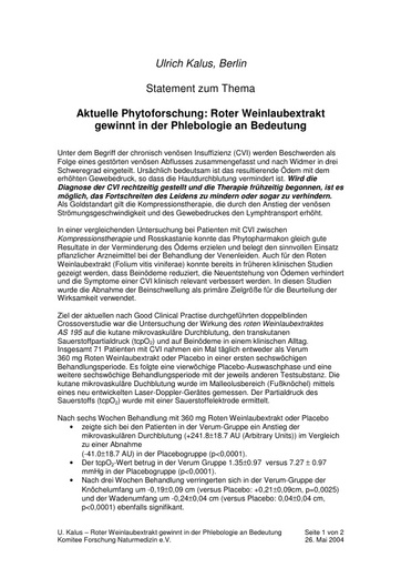 Dr  Kalus Statement Mai 2004