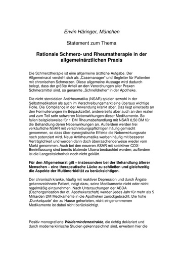 Dr  Häringer Statement Okt  2001