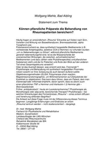 Dr  Miehle Statement Okt  2001