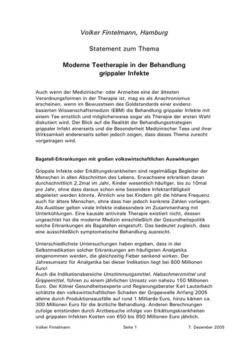 Prof  Fintelmann Statement