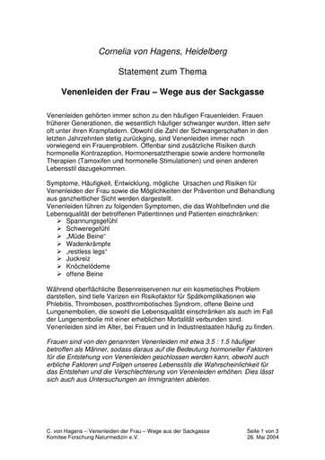Dr  Hagens Statement Mai 2004