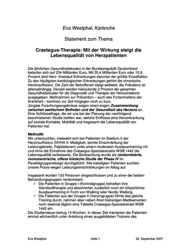 Dr  Westphal Statement