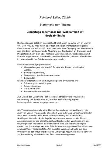 Prof  Saller Statement