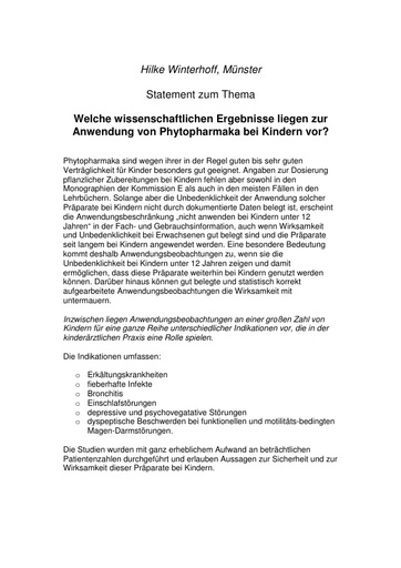 Prof  Winterhoff Statement Dez  2001